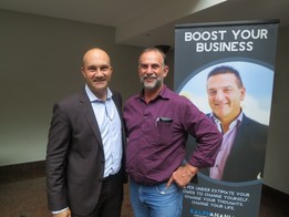 Brian Killeen with expert in property and investments consultant Harry Koutsas